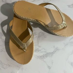 Tommy Bahama gold Sandals